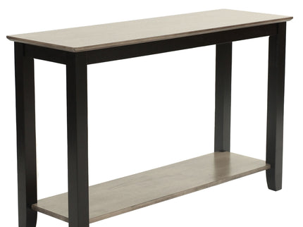 3 Piece Table Set With Open Shelf Storage, Includes Coffee, End & Console Table - Black / Black / Gray / Gray