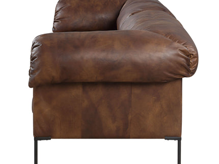 Jaron - Top Grain Leather Sofa - Mocha