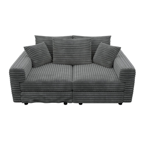 4 Seat Sofa, Modern Comfy Upholstered Sofa Cloud Couch, Deep Seat Couches With Soft Pillows