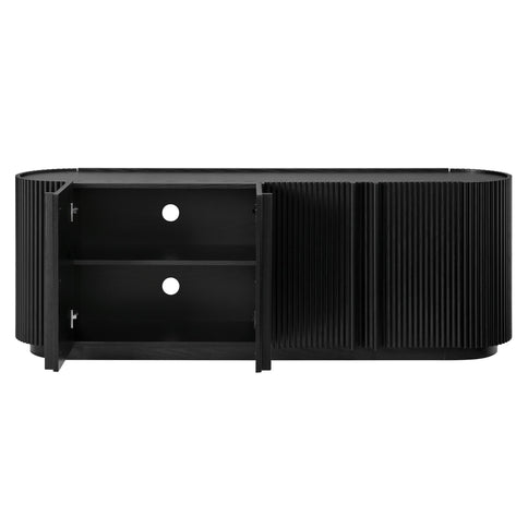 TV Stand With Fluted Tambour Style Door
