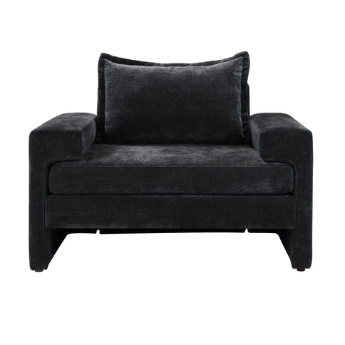 Upholstered Accent Chair With Wide Armrests And Ergonomic Back Support