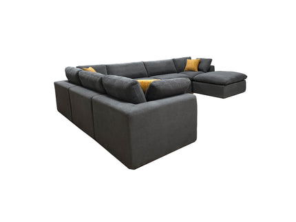 Custom Configuration Modular Sectional & Toss Pillows