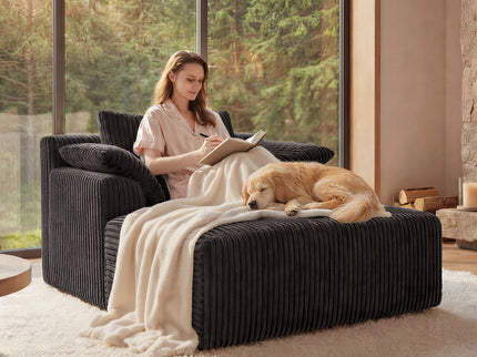 Chaise Lounge Chair, Deep Seat Sleeper Couch For Living Room
