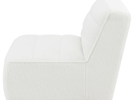 Bonnie - Upholstered Armless Chair With Channel Tufting - Ivory
