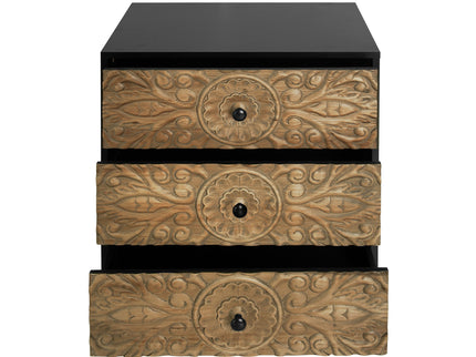 3 Drawer Cabinet, Suitable For Bedroom - Black