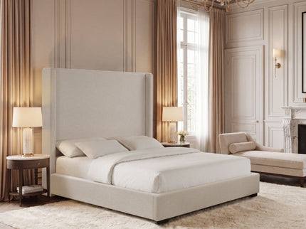 Hampton - Upholstered Platform Bed With Tall Headboard
