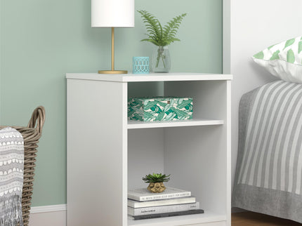 Open Shelf Nightstand - White