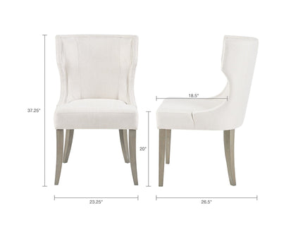 Elegant Design Dining Chair Polyester - Cream