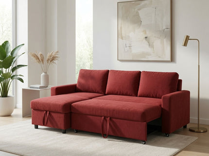 L - Shaped Convertible Sofa Bed With Storage Chaise