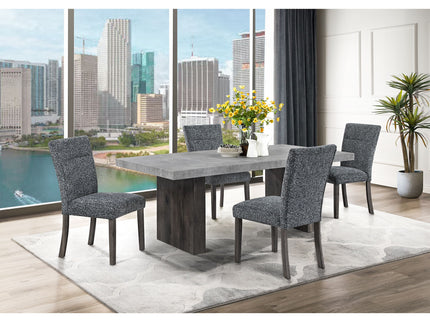 Susan - Dining Table Set With Base - Gray