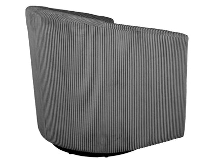 Swivel Accent Chair With U Backrest, Plush Cushion Living Room Furniture