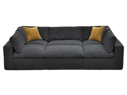 Custom Configuration Modular Sectional With Toss Pillows