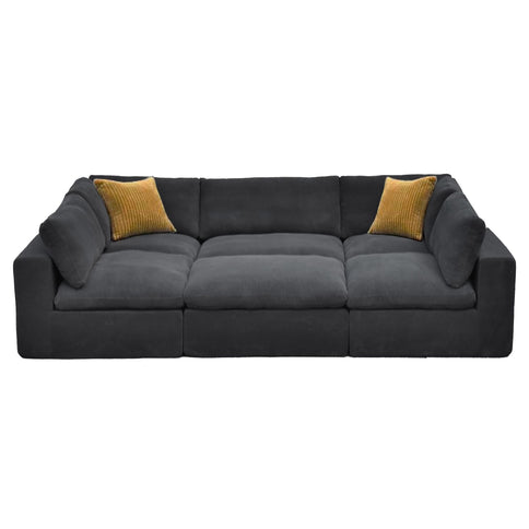 Custom Configuration Modular Sectional With Toss Pillows