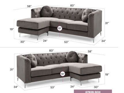 Soft y Micro Suede Sofa Chaise