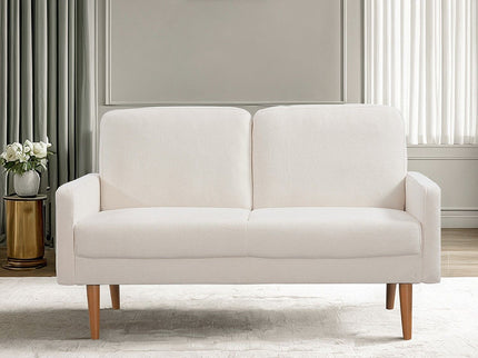 Loveseat Sofa, European Style With Sleek Design, Modern & Vintage Flair, Upholstered 2 Seater Couch