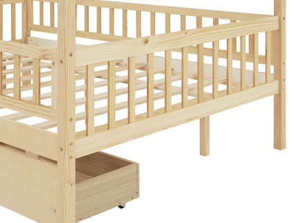 House Bed With 2 Drawers