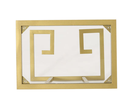Modern Glam C Shaped End Table With Tempered Glass Top - Gold