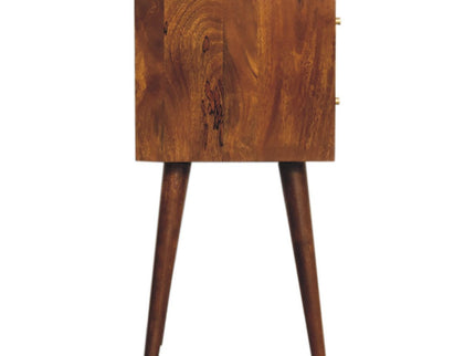 Mini Cube Carved 2 Drawer Nightstand