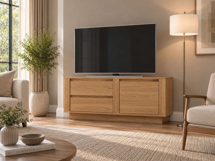 TV Stand For TVs Up To 50" With 1 Door And 2 Drawers