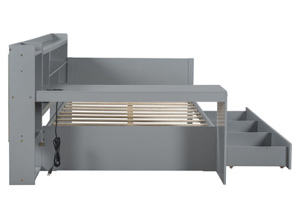 Daybed With 3 Drawers USB Ports And Desk