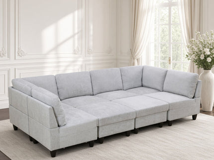 8 Piece Modular U - Shape Sectional Sofa