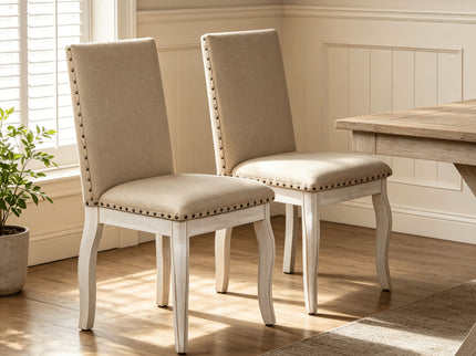 Upholstered Dining Chairs With Nailhead (Set of 2)