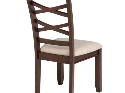 Verety - 5 Piece Round Dining Set With Chairs - Dark Brown