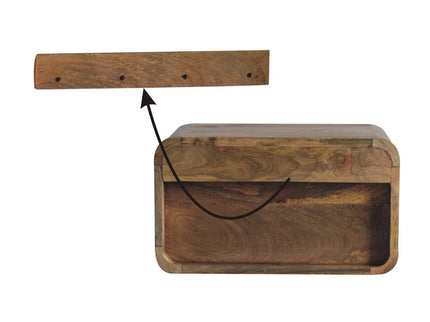 Curved Upper Slot Floating Nightstand