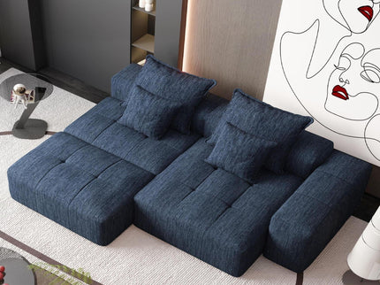 Modern Oversized Diy Combination Modular Sectional Sofa & Pillows