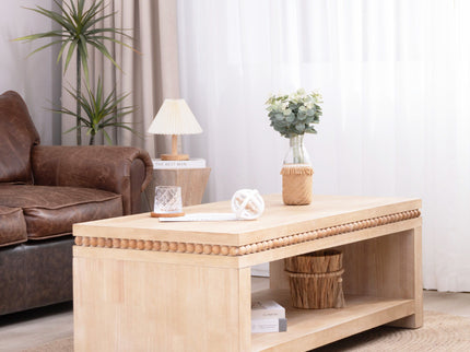 Modern Coffee Table With Beaded Trim