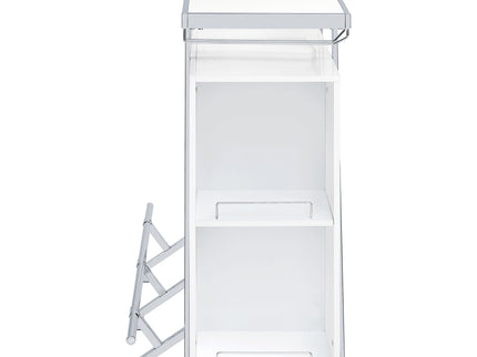 Katia - Wine Cabinet With LED Home Bar, 12 Bottle Storage - Gloss White