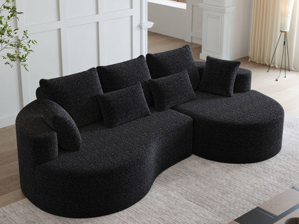 Curved Oversized Sectional Sofa With Extra Deep Seat