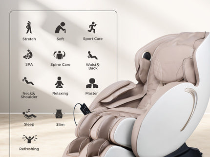 Bosscare - 3D Zero Gravity Massage Chair, Full Body Shiatsu Recliner With App