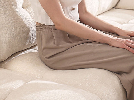 Ergonomic Single Seater Sofa With Ottoman, High Resilience Support Cushions