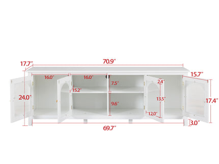 StylishTVcabinet Entertainment CenterTV Stand, TVconsoletable, Media Console, Solidwood Frame, Changhong Glass Door, Metal Handle