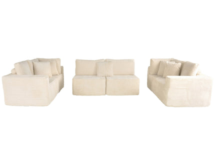 Modular U Shaped Sectional Sofa With Reversible Design