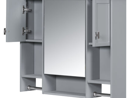 Wall Mounted Bathroom Storage Cabinet With Mirror, Medicine Cabinet With Towel Bar