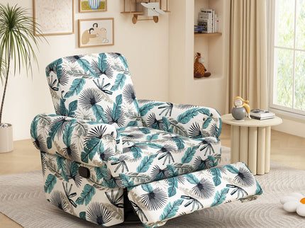 Manual Swivel Recliner Rocker Chair With Adjustable Backrest