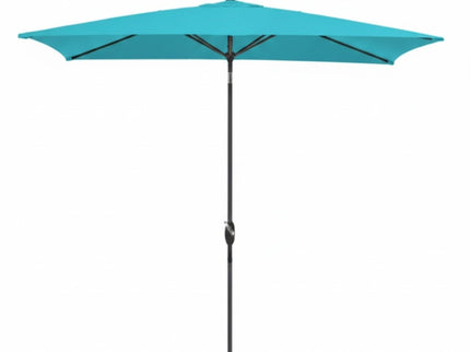 Rectangular Patio Umbrella With Crank Tilt, Polyester UV-Resistant Canopy