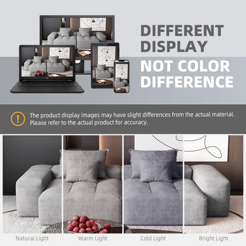 Modern Oversized Diy Combination Modular Sectional Sofa With Pillows