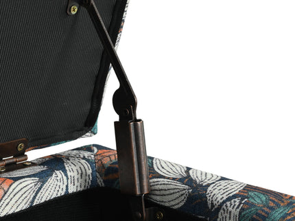 Charming Floral Storage Ottoman With Upholstered Fabric