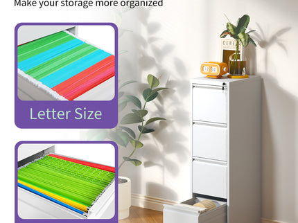 Steel Drawer Vertical File Cabinet With Lock For A4 Legal / Letter Size