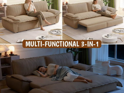 Queen Pull Out Bed, 3 In 1 Convertible Sleeper Sofa