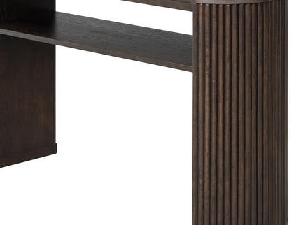 Console Table With Fluted Legs, Open Shelf