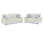 Beige / 2 Pc. Sofa, Loveseat