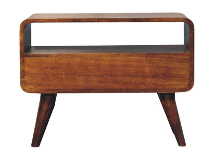 Mini Curved Media Unit - Chestnut