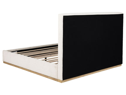 Talbot - Eastern King Platform Bed With Elevated Headboard - Cream