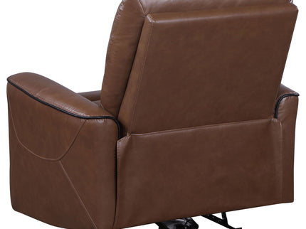 Denson - Upholstered Power Recliner Chair With USB Charging And Smooth Button Recline - Brown