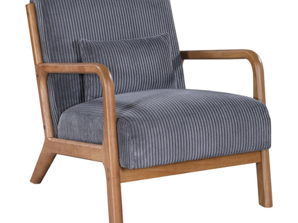 Upholstered Armchair With Back Support Pillow