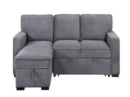Territory - Pull Out Sofa Bed With Design - Dark Gray